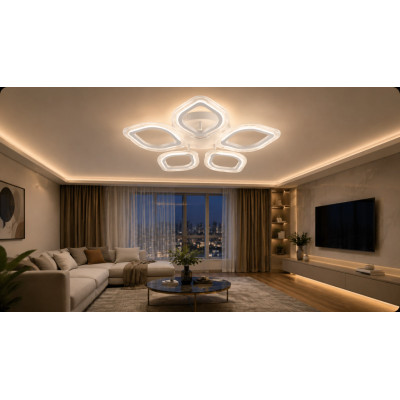 LED Люстра DL1010 VARGO 90W BK Ø625×75 мм CCT 3000K-4000K-6500K без пульта