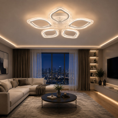 LED Люстра DL1010 VARGO 90W BK Ø625×75 мм CCT 3000K-4000K-6500K без пульта