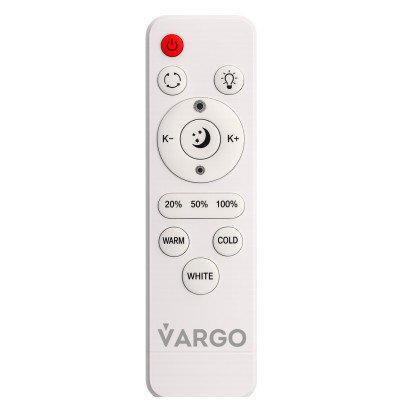 LED Люстра VARGO 120W WH Ø590×75мм CCT 3000K-4000K-6500K з пультом керування