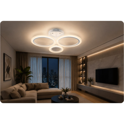 LED Люстра 36W WH, D365*H80mm - DL1102