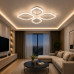 Світлодіодна стельова люстра LED 68W біла, 695×450×75 мм — DL1115