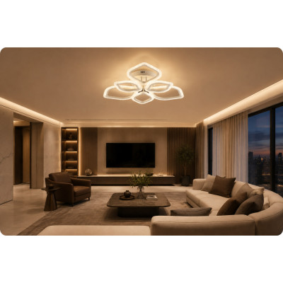 LED люстра DL1116 VARGO 102W WH, Ø690×120 мм