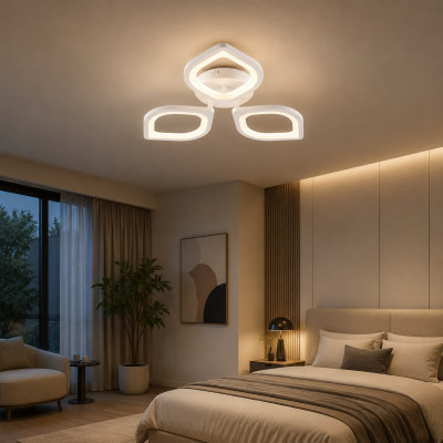 LED люстра VARGO 60W біла, Ø520×75 мм, з пультом керування — DL1121