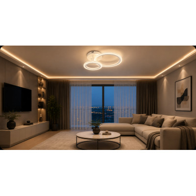 LED Люстра VARGO DL1156 48W WH Ø435×310×105 мм