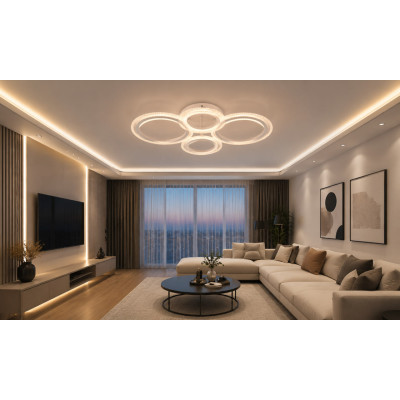 LED Ceiling Light 64W WH, 540×360×105 - DL1158 VARGO