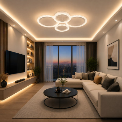 LED Ceiling Light 64W WH, 540×360×105 - DL1158 VARGO
