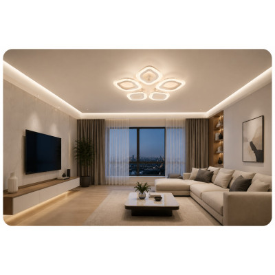 LED Люстра 60W WH, Ø480×80 - DL1164 VARGO