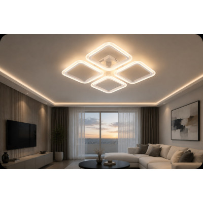 LED Ceiling Light 88W WH, 470×470×70 - DL1172 VARGO