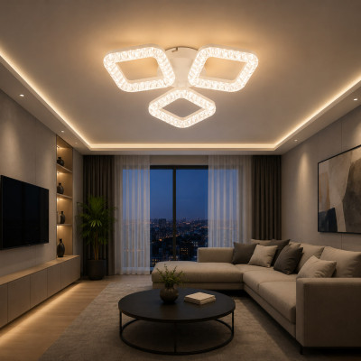 LED Люстра VARGO DL1247 60W WH, Ø475×85 мм