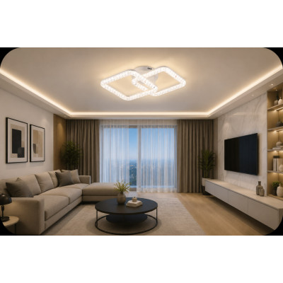 LED ceiling light DL1249 VARGO 56W WH 465×305×135 with remote control