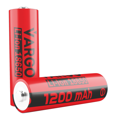 Акумулятор 18650 Li-Ion VARGO 3,7V 1200mAh, 111879 Акумулятор 18650 Li-Ion VARGO 3,7V 1200mAh, 111879