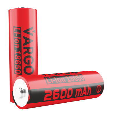 Акумулятор 18650 Li-Ion VARGO 3,7V 2600mAh, 111882 Акумулятор 18650 Li-Ion VARGO 3,7V 2600mAh, 111882