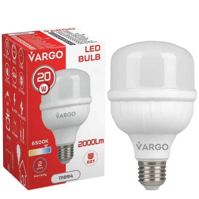 LED лампа VARGO 20W E27 6500K 2000lm 220V (111894)