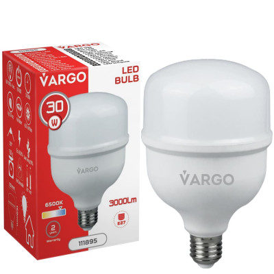 LED лампа VARGO 30W E27 6500K 3000lm (111895) LED лампа VARGO 30W E27 6500K 3000lm (111895)