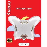 Ночник VARGO LED, бабочка, RGB, NL118 (V-115736)