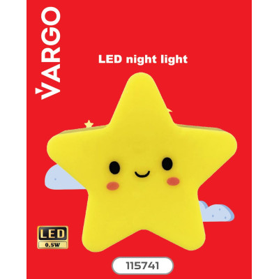 Нічник VARGO LED, зірка,  NL118 (V-115741)