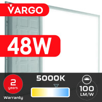 LED панель VARGO 48W 595х595x32mm 5000К 4800lm (119950) 2 года гарантия 100lm/w