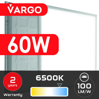 LED панель VARGO 60W 595х595x32mm 6500К 6000lm (111807) 2 роки гарантія 100lm/w