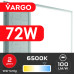 LED панель VARGO 72W 595х595x32mm 6500К 7200lm (111809) 2 роки гарантія 100lm/w