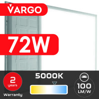 LED панель VARGO 72W 595х595x32mm 5000К 7200lm (119952) 2 роки гарантія 100lm/w LED панель VARGO 72W 595х595x32mm 5000К 7200lm (119952) 2 роки гарантія 100lm/w