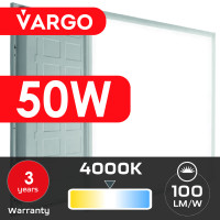 LED панель VARGO 50W 595х595x32mm 4000К 4800lm (119470) 3 года гарантия 100lm/w LED панель VARGO 50W 595х595x32mm 4000К 4800lm (119470) 3 года гарантия 100lm/w
