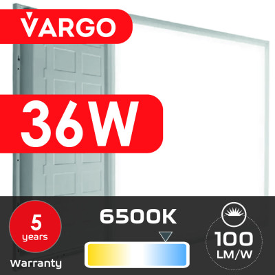 LED панель VARGO 36W 595х595x32mm 6500К 3600lm (119476)  5 років гарантії 100lm/w