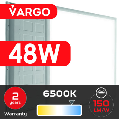 LED панель VARGO 48W 595х595x32mm 6500К 7200lm (119478) 2 роки гарантія 150lm/w
