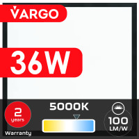 LED панель VARGO 36W 595х595x32mm 5000К 3600lm (119481) 2 года гарантия 100lm/w