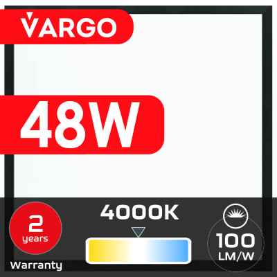 LED панель VARGO 48W 595х595x32mm 4000К 4800lm (119484) 2 роки гарантія 100lm/w
