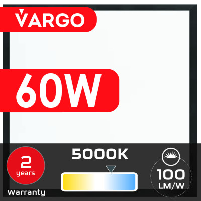 LED панель VARGO 60W 595х595x32mm 5000К 6000lm (119489) 2 роки гарантія 100lm/w