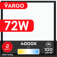 LED панель VARGO 72W 595х595x32mm 4000К 7200lm (119492) 2 роки гарантія 100lm/w