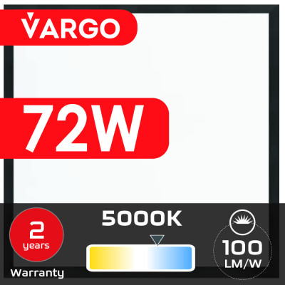 LED панель VARGO 72W 595х595x32mm 5000К 7200lm (119493) 2 роки гарантія 100lm/w
