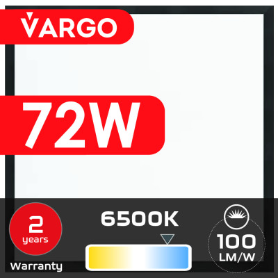 LED панель VARGO 72W 595х595x32mm 6500К 7200lm (119494) 2 роки гарантія 100lm/w