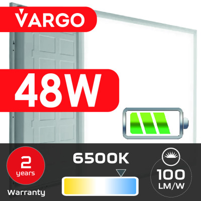 LED панель VARGO 48W 595х595x32mm 6500К 4800lm (119501) 2 роки гарантія 100lm/w з акумулятором