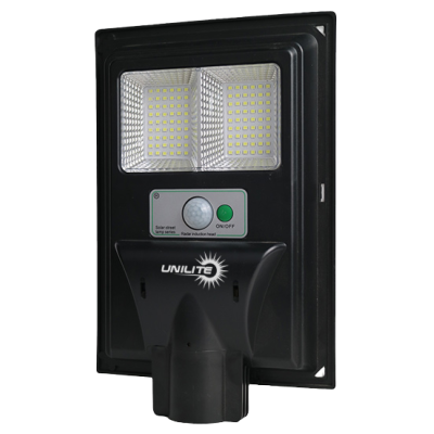 LED уличный светильник на солнечной батарее UNILITE 30W 6500K, Аккумулятор: 3.2V, 4.5Аh Солнечная панель: 6V, 4W, с датчиком движения, 117917