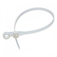 Clamp white with ring VARGO 5×200mm 100pcs (109543)