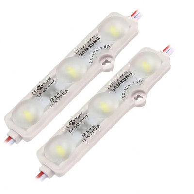 LED модуль VARGO 12V 1.5W білий IP67 60*15*8mm 160° SMD 5730 120-140lm (116936)