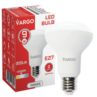 LED lamp VARGO R63 9W E27 4000K 855lm (115682)