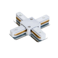 X-shaped connector for track light, white V-114919