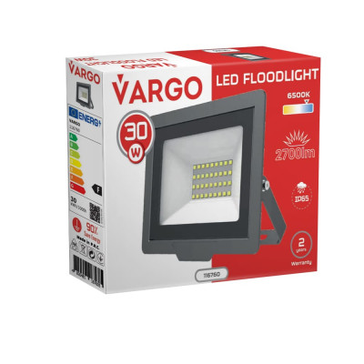 LED  прожектор VARGO 30W 220V 2700lm 6500K NOVA (116760)
