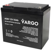 Battery VARGO 12V 55AH (117829) lead-acid battery