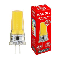 LED лампа VARGO G4, 5W, COB, 4000K, AC 220V, ɸ15×H55mm (V-114870) LED лампа VARGO G4, 5W, COB, 4000K, AC 220V, ɸ15×H55mm (V-114870)