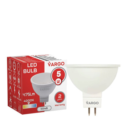 LED лампа VARGO MR16 5W 4000K 475lm (111146)