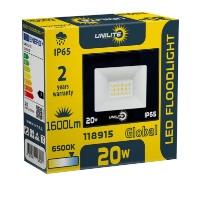 LED прожектор UNILITE 20W 6500K 1700lm (118915)