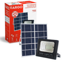 SOLAR Floolight VARGO 25W Luminous flux: 1250lm Battery: 3.7V, 4Ah Charging time 8 hours Working time: 12 hours Built-in day / night sensor, with control panel (111874)