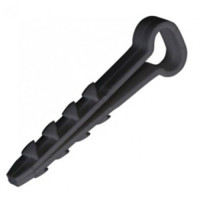 VARGO dowel-clamp for flat cable 14x5mm, black 100pcs (118109)