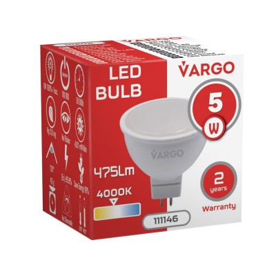 LED lamp VARGO MR16 5W 4000K 475lm (111146)