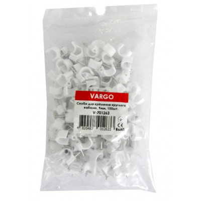 Крепление для кабеля круглое VARGO 22мм 100шт/уп. (112850)