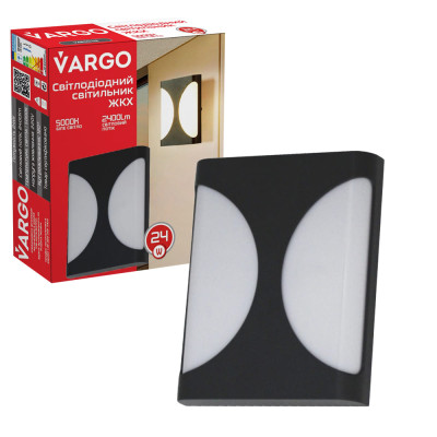 LED свiтильник VARGO ЖКХ 24W 6500K 2400lm IP54 прямокутн. Розмір: 200x162x58мм  (111855)