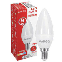 LED lamp VARGO C37 9W E14 6500K 855lm (117968)